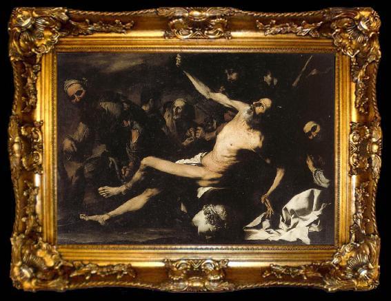 framed  Jusepe de Ribera The Martydom of St.Bartholomew, ta009-2